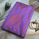 Vibrant Purple Saree with Peach Pallu ES20