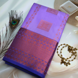 Purple Handloom Kanjivaram Saree with Light Purple Pallu SB003
