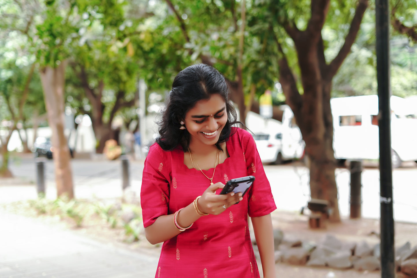Elegant Pink Raw Silk Premium Kurti Set