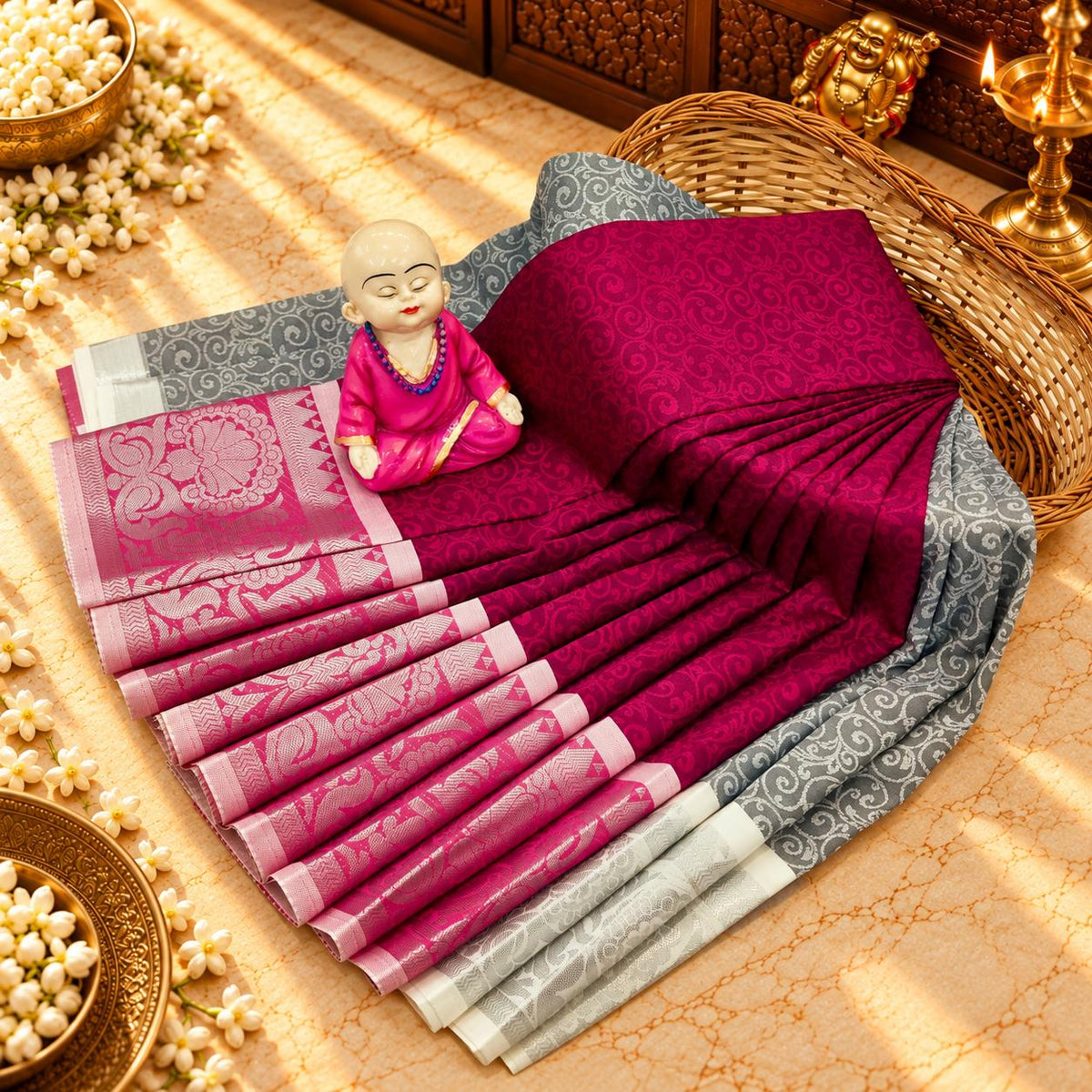 3D Embossed Karizma Silk Saree
