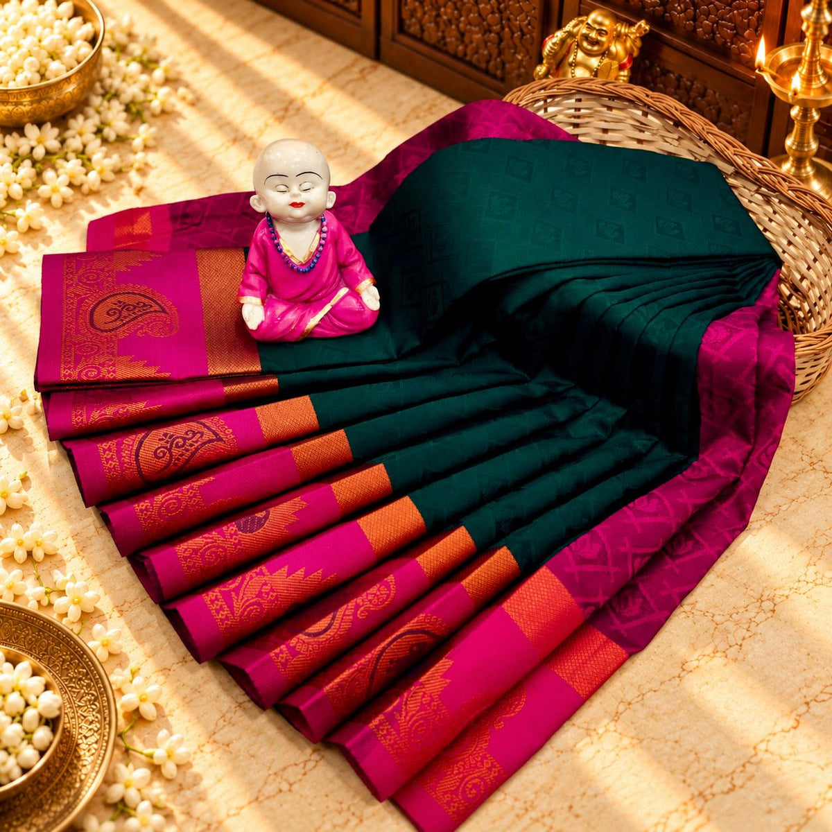 3D Embossed Karizma Silk Saree