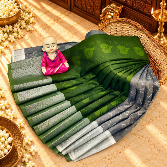 3D Embossed Karizma Silk Saree
