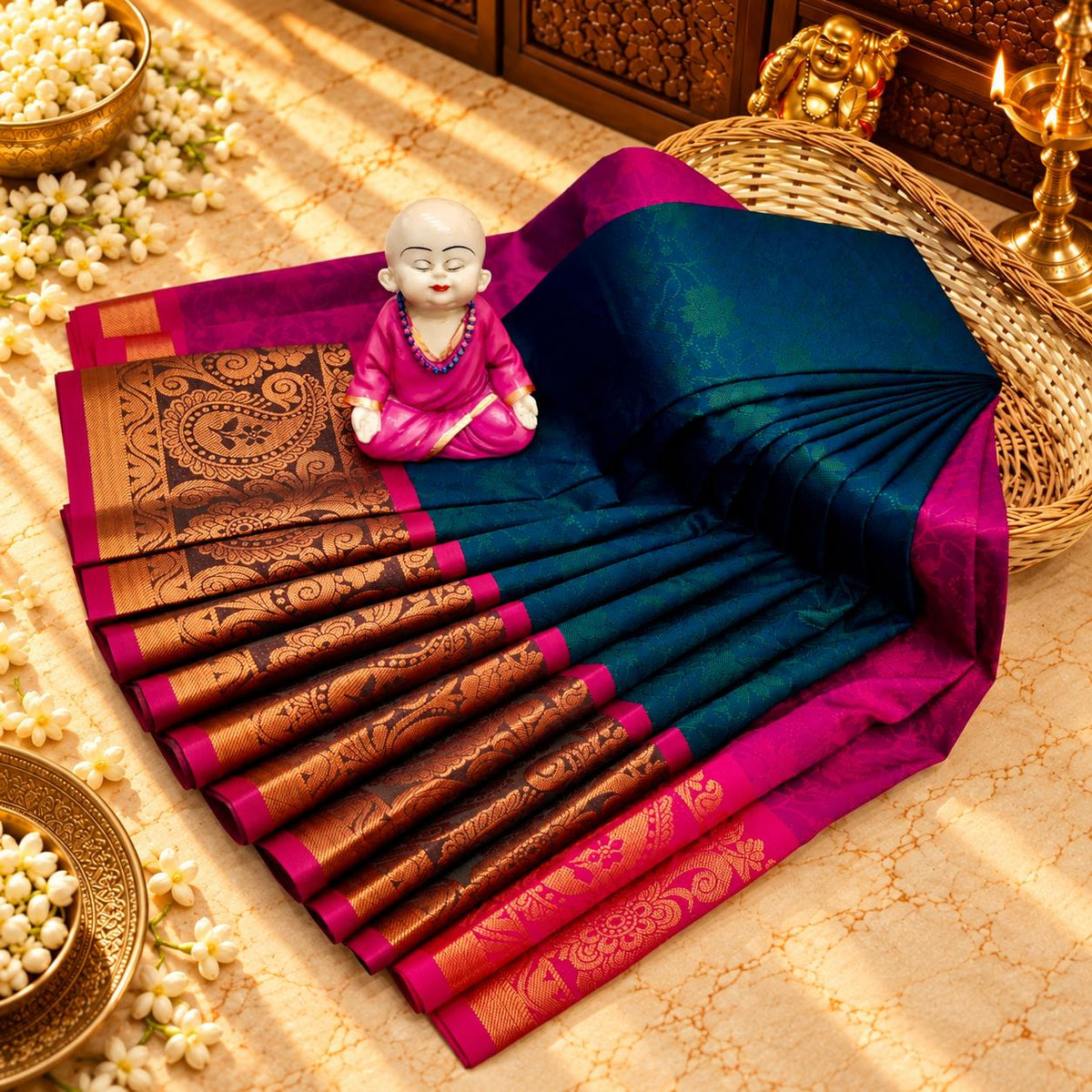 3D Embossed Karizma Silk Saree