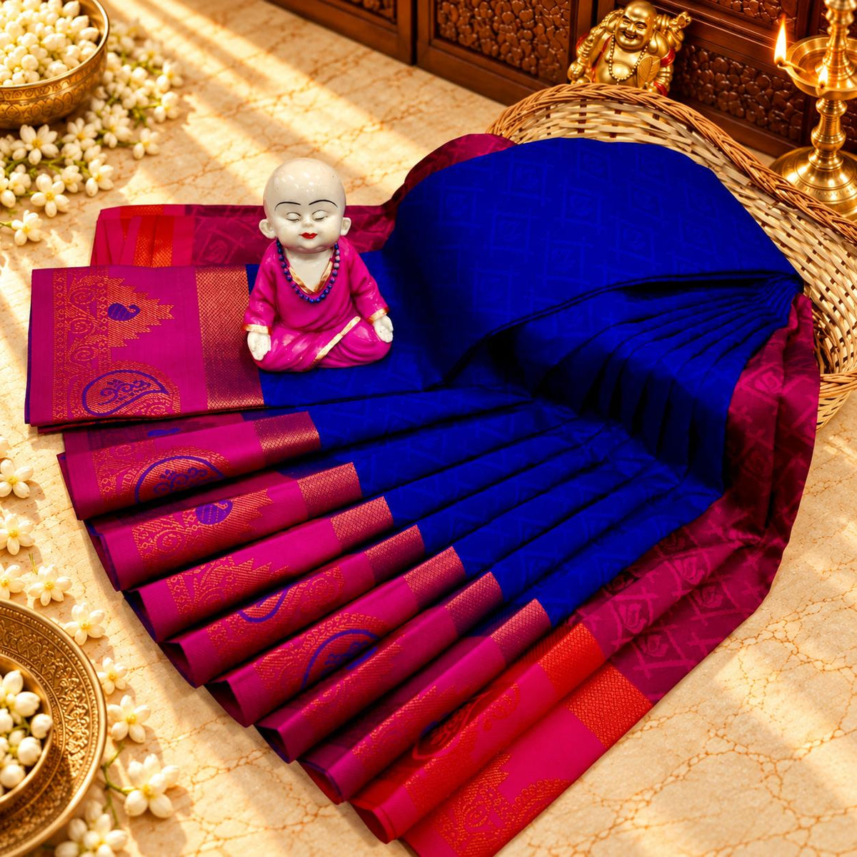 3D Embossed Karizma Silk Saree
