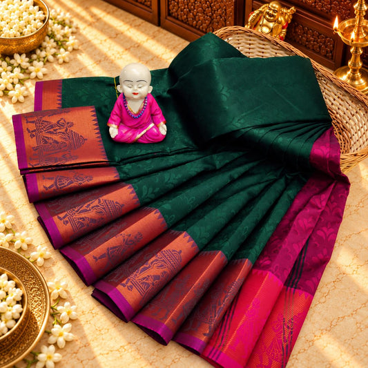 3D Embossed Karizma Silk Saree