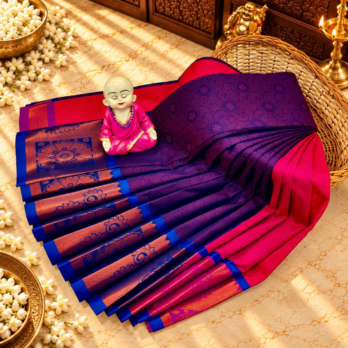 3D Embossed Karizma Silk Saree