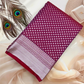 Maroon Bridal Art Silk Saree with Intricate Silver Zari Design BS001