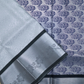 Silver and Grey Bridal Silk Saree with Floral Zari Design BS011