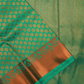 Light Green and Gold Bridal Silk Saree with Rich Copper Border BS002