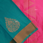 Teal Green Saree with Rich Pink Pallu ES21