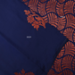 Elegant Navy Blue Soft Silk Saree with Copper Pallu ES22