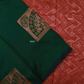Bottle Green Soft Silk Saree with Red Pallu ES23