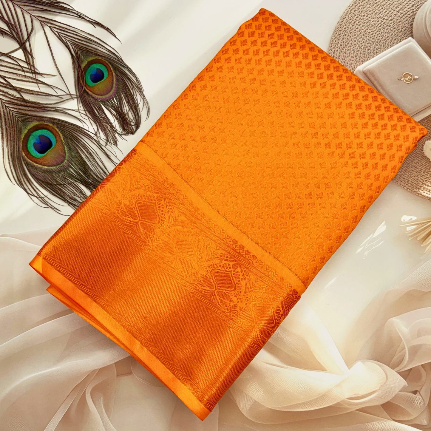 Yellow Bridal Silk Saree with Golden Zari Border BS009