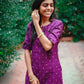 Elegant Violet Raw Silk Premium Kurti Set