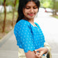 Elegant Blue Raw Silk Premium Kurti Set