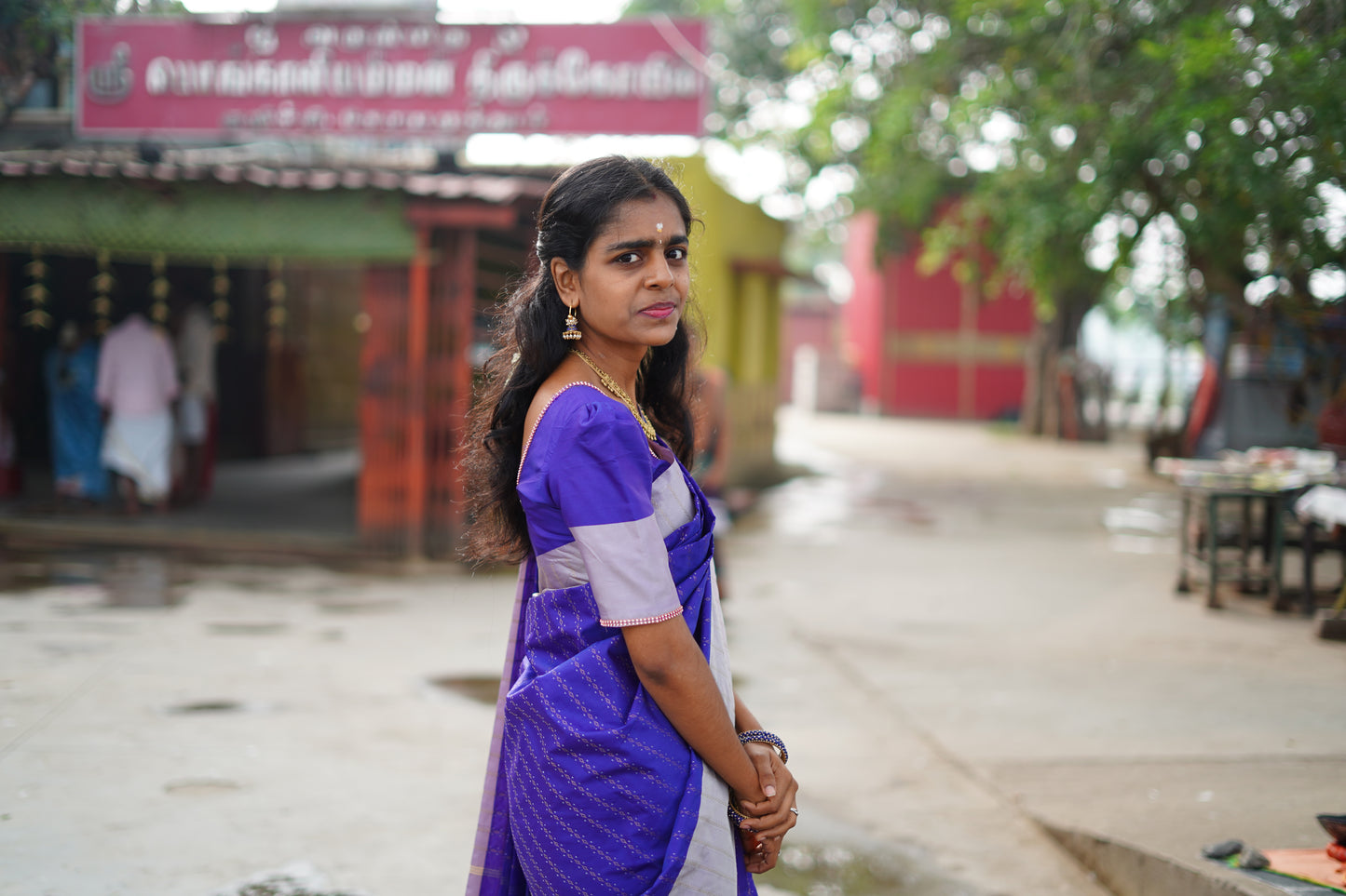 Royal Purple Arani Soft Silk Saree with Subtle Gold Weaves