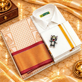 Dhoti Shirt & Saree Combo