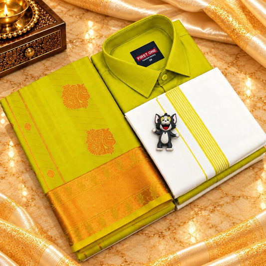 Dhoti Shirt & Saree Combo