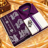 Dhoti Shirt & Saree Combo