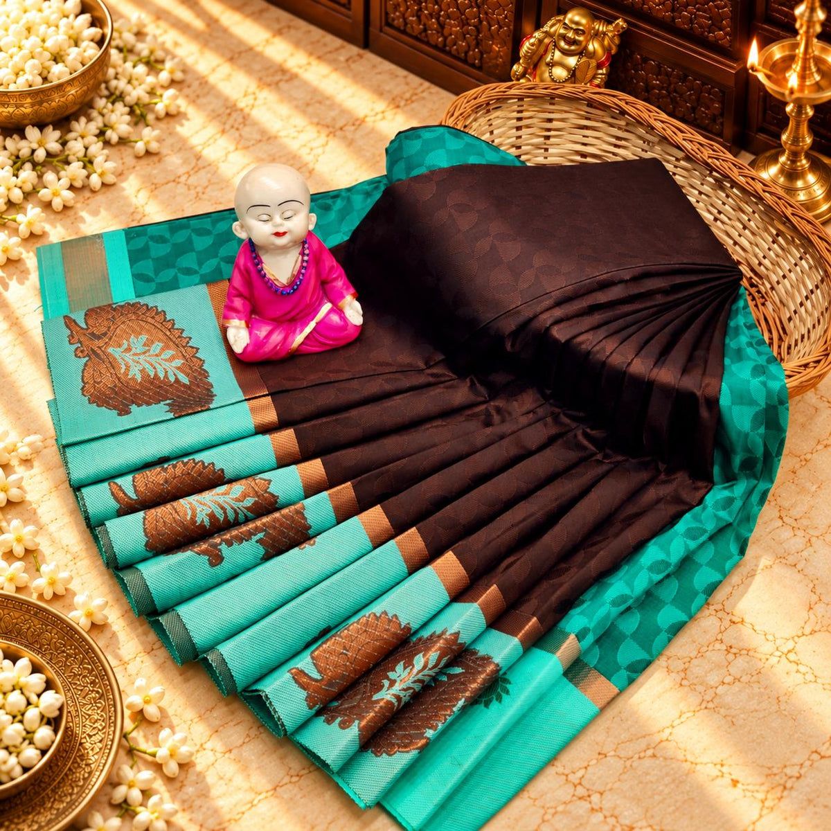 3D Embossed Karizma Silk Saree