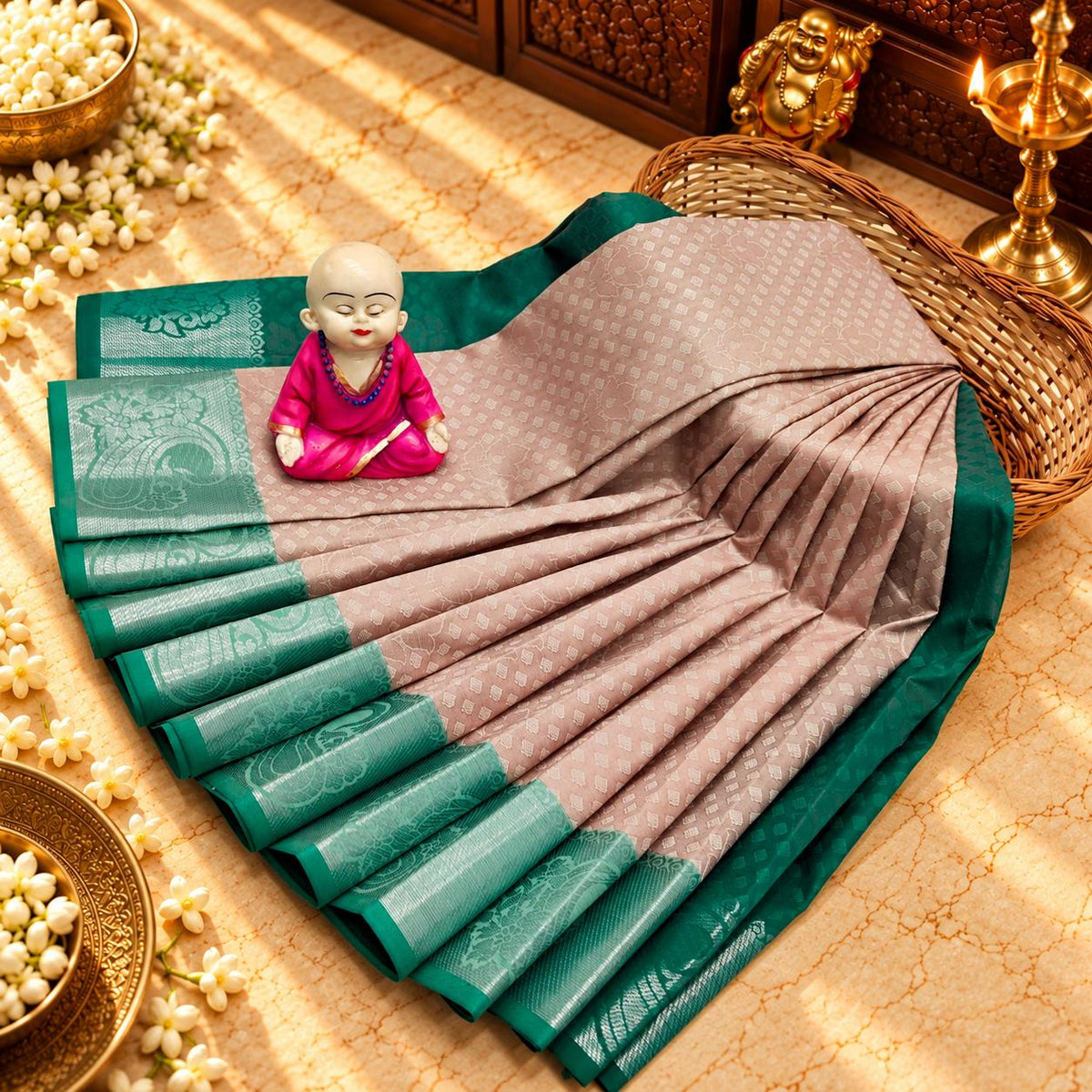 3D Embossed Karizma Silk Saree
