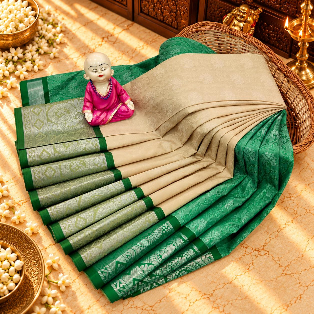 3D Embossed Karizma Silk Saree