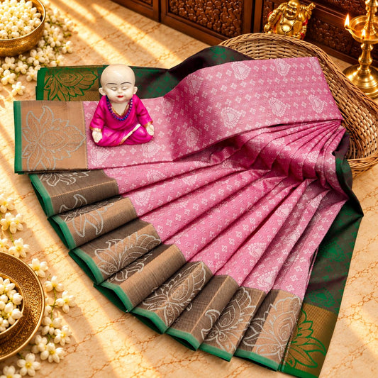 3D Embossed Karizma Silk Saree
