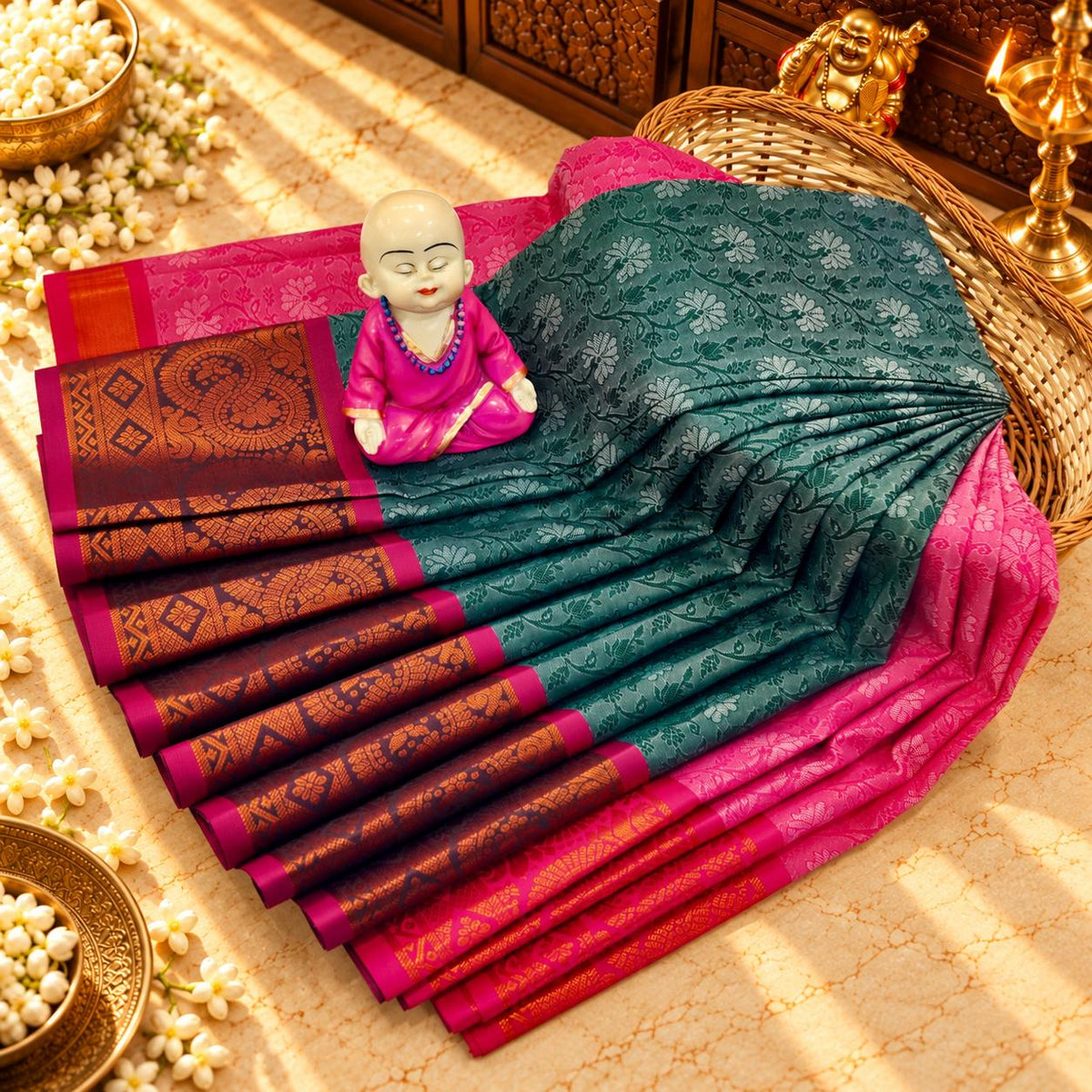 3D Embossed Karizma Silk Saree