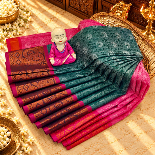 3D Embossed Karizma Silk Saree