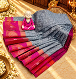 3D Embossed Karizma Silk Saree