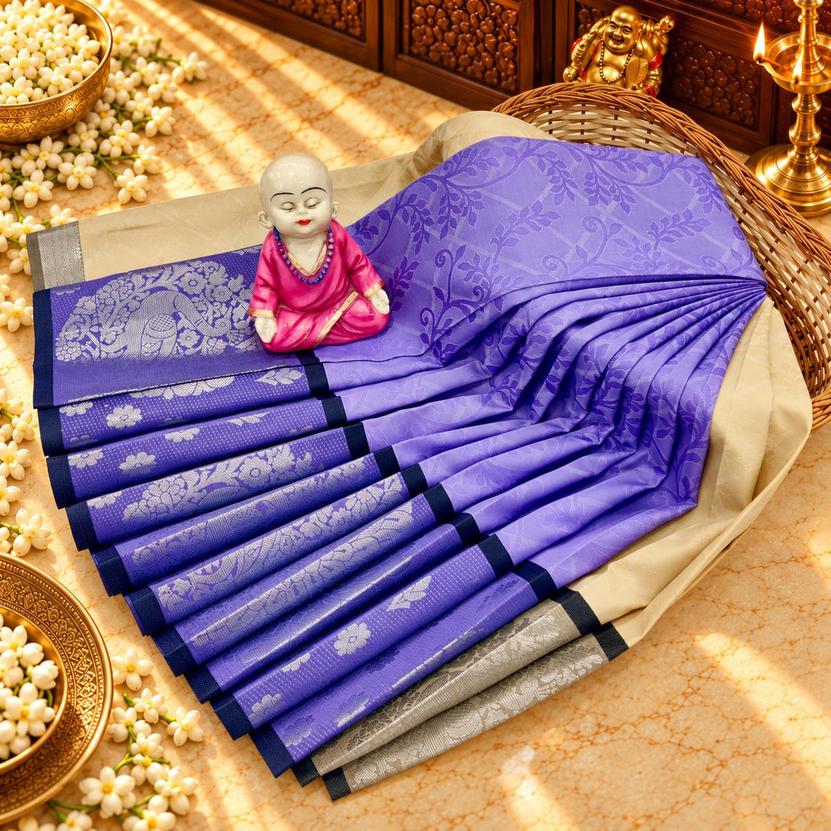 3D Embossed Karizma Silk Saree