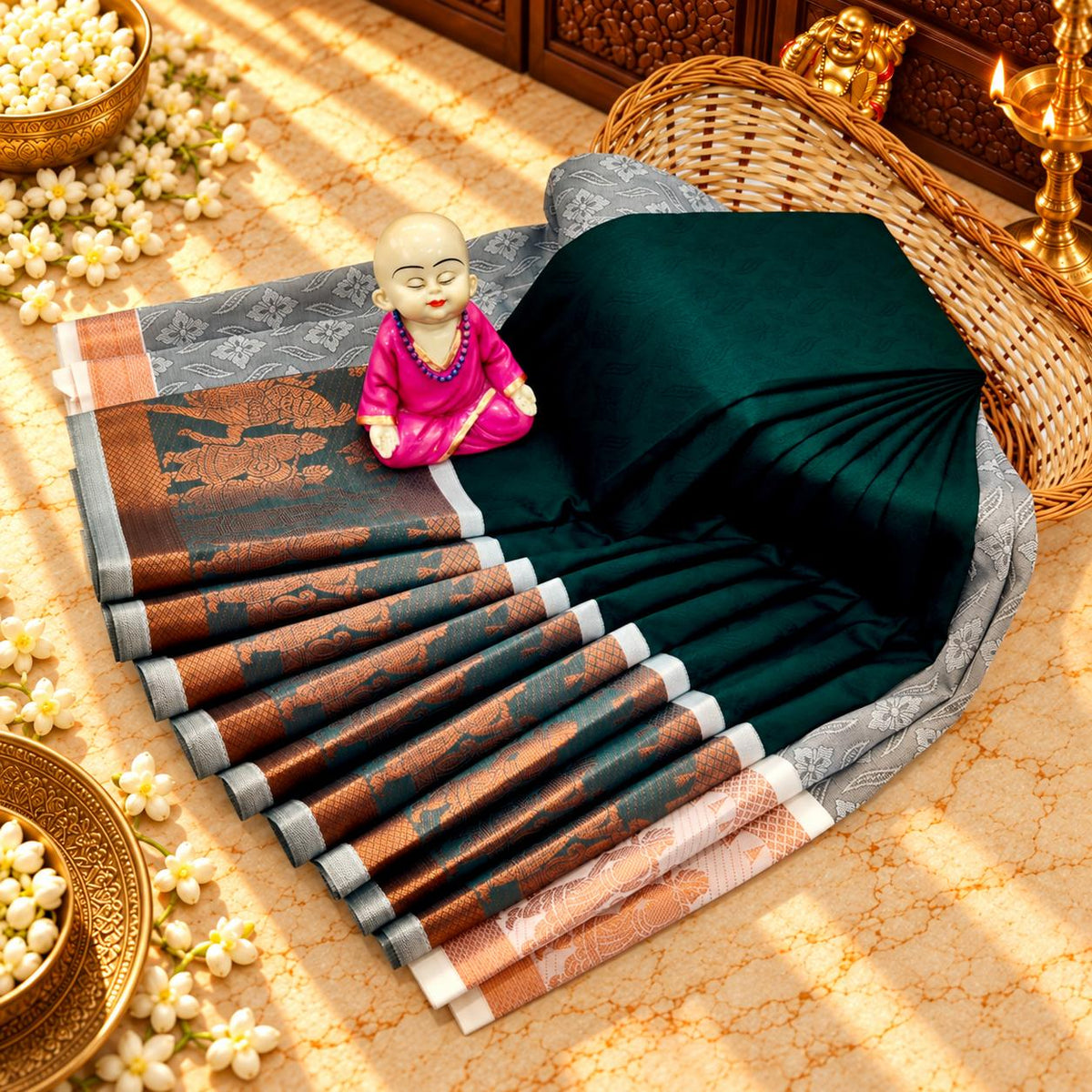 3D Embossed Karizma Silk Saree