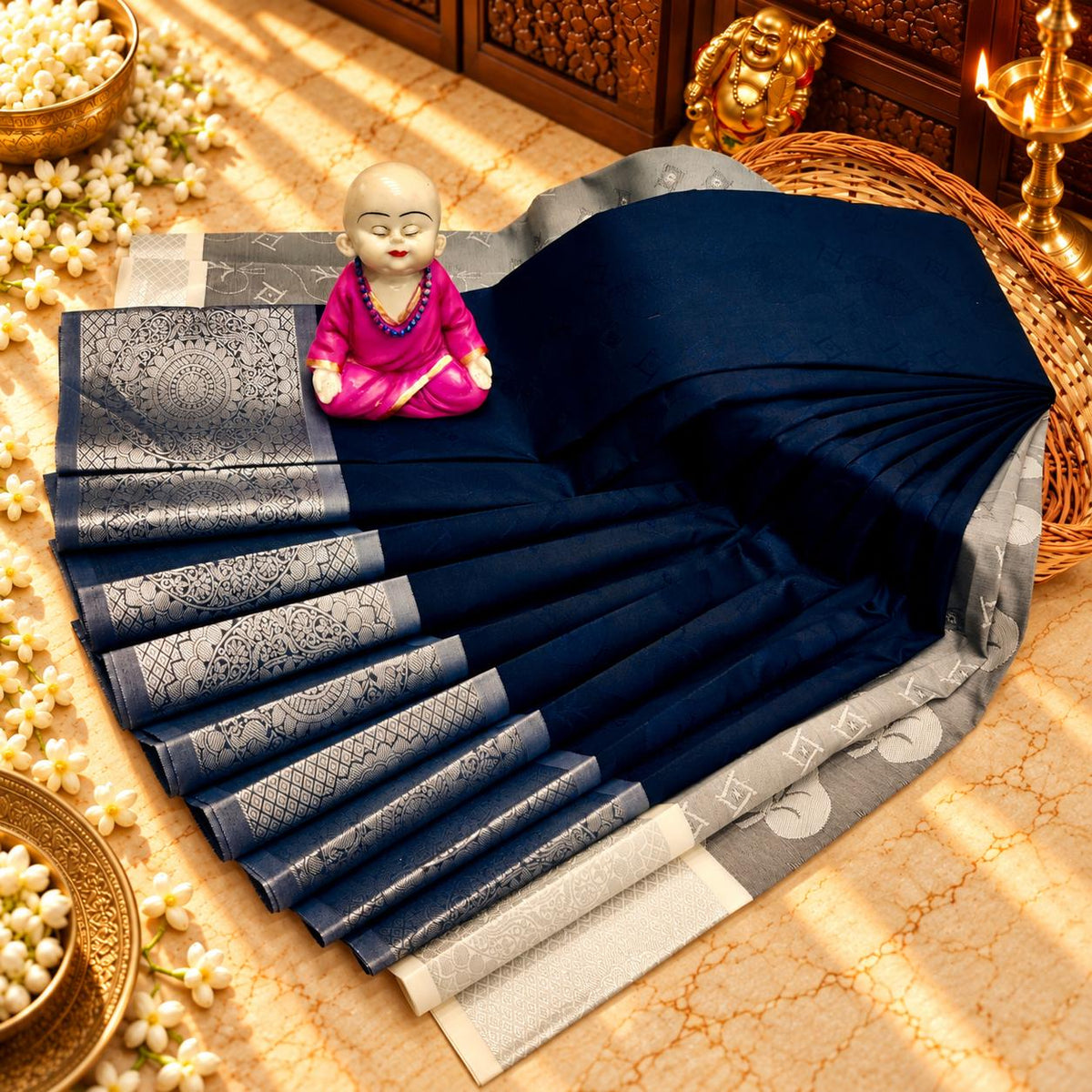 3D Embossed Karizma Silk Saree