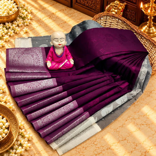 3D Embossed Karizma Silk Saree
