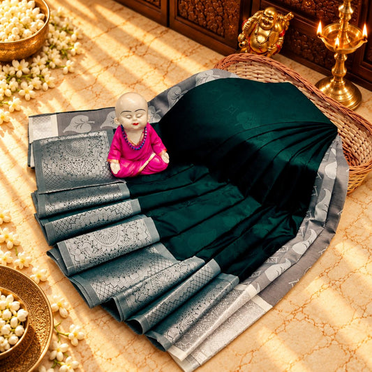 3D Embossed Karizma Silk Saree