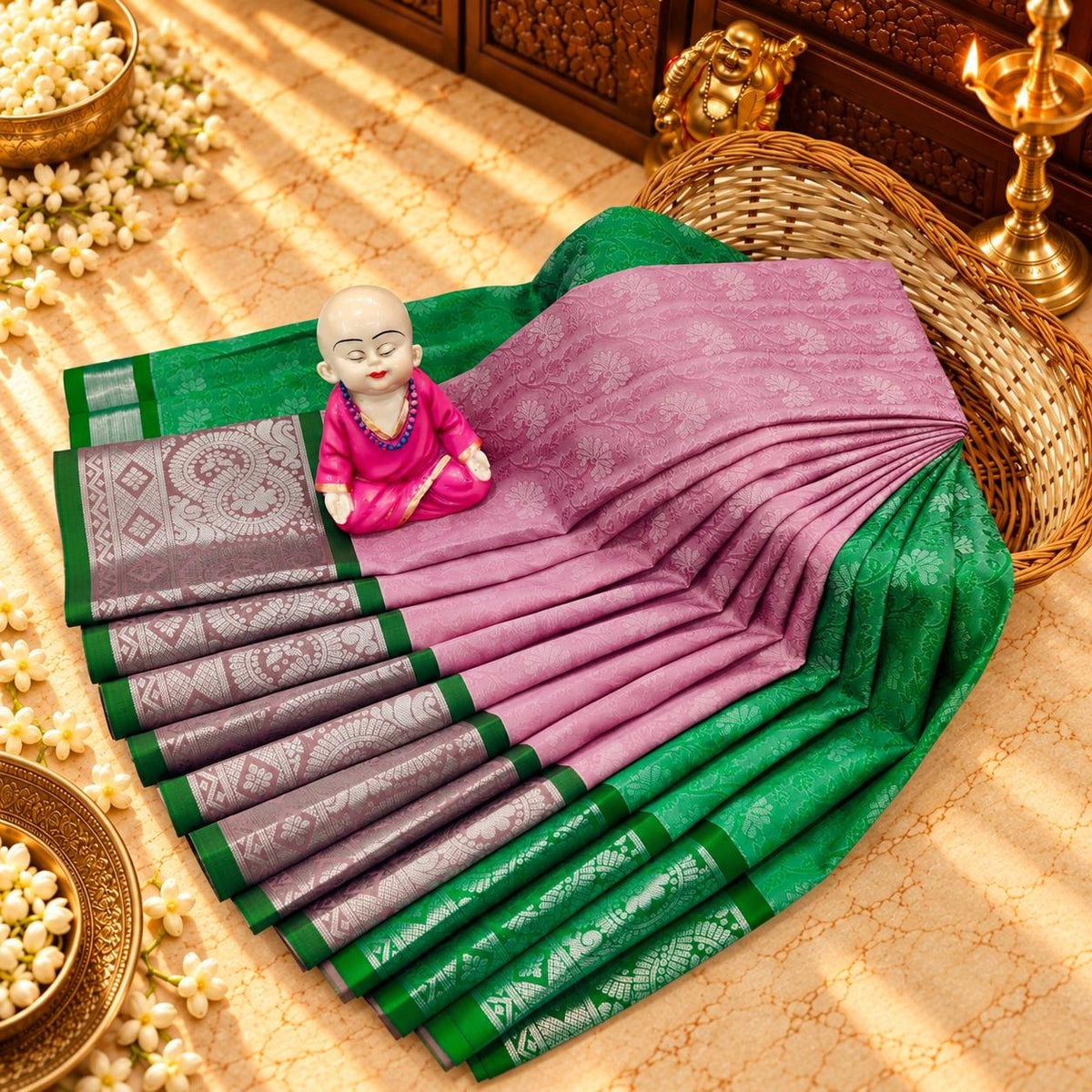 3D Embossed Karizma Silk Saree