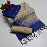 Premium Multicolor Raw Silk Salwar Suite- 3Pcs Set