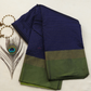 Navy Blue and Olive Green Arani Soft Silk Saree AS102